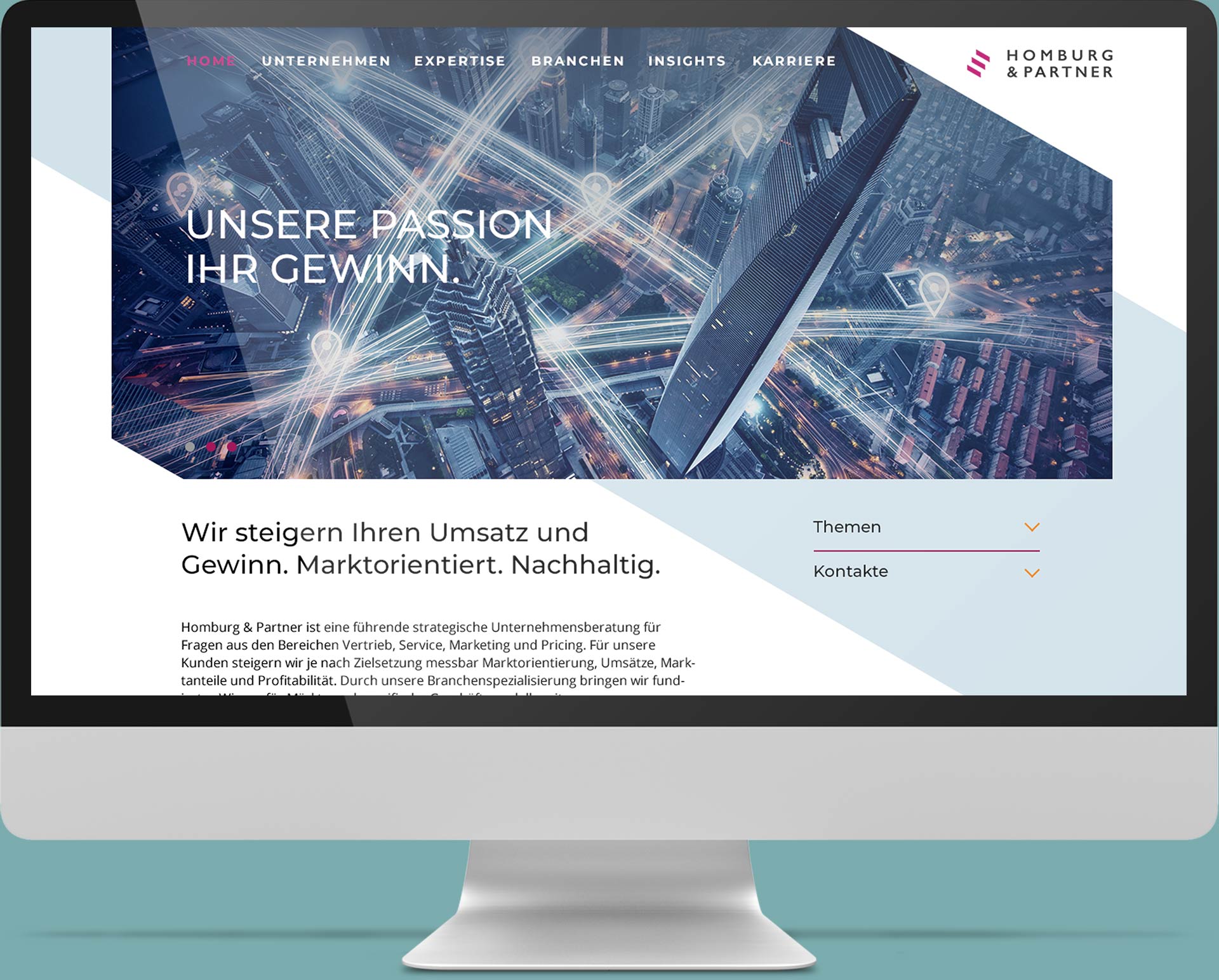 Homburg & Partner WordPress Desktop